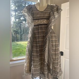 French Connection Flutter Sleeve Dress